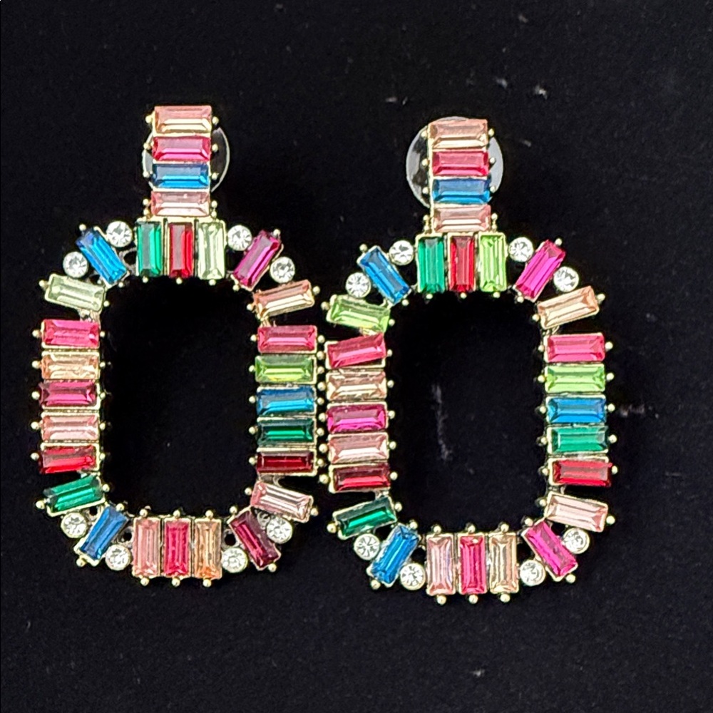 Multicolor Geometric Earrings - image 1